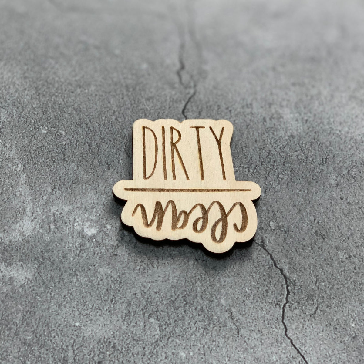 CLEAN DIRTY Farmhouse Inspired Dishwasher Magnet - Shiplap Look - Clea –  Laser in the Loft