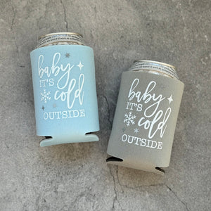 Baby It's Cold Outside Baby Shower Can Coolers Winter Christmas December January