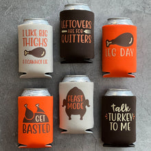 Load image into Gallery viewer, Set of 6 Funny Thanksgiving Party Favors Can Cooler Set
