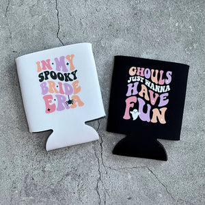 In My Spooky Bride Era and Ghouls Just Wanna Have Fun Halloween Bachelorette Can Coolers