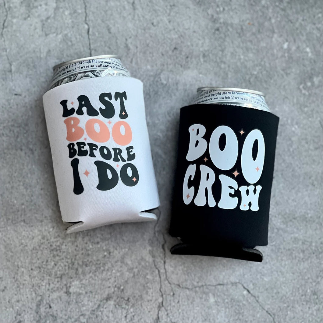 Last Boo Before I Do and Boo Crew Halloween Bachelorette Can Coolers