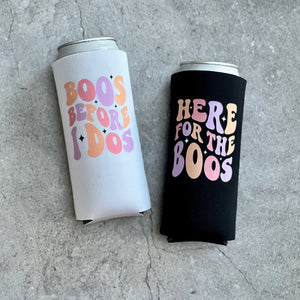 Halloween Bachelorette Boos Before I Dos and Here for the Boos Slim Seltzer Retro Can Coolers