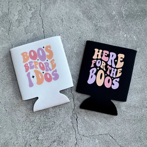 Halloween Bachelorette Boos Before I Do's and Here for the Boos Retro Can Coolers