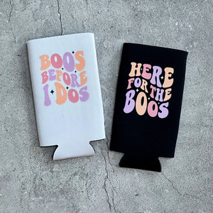 Halloween Bachelorette Boos Before I Dos and Here for the Boos Slim Seltzer Retro Can Coolers