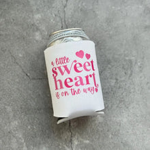 Load image into Gallery viewer, A Little Sweetheart is On The Way Baby Girl Valentine&#39;s Day February Baby Shower Can Coolers
