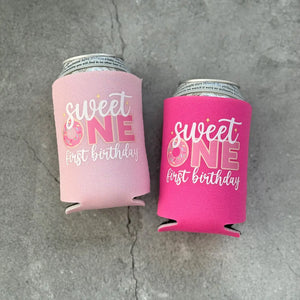 Sweet ONE First 1st Birthday Can Coolers Desserts Donuts