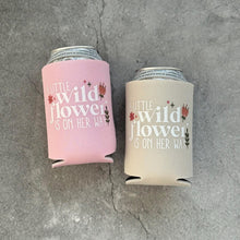 Load image into Gallery viewer, A Little Wildflower is On Her Way Baby Girl Shower Can Coolers
