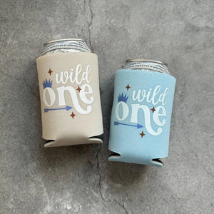 Wild ONE Boys First 1st Birthday Can Coolers Crown Arrow