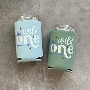 Wild ONE Boys First 1st Birthday Can Coolers Crown Arrow