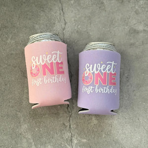 Sweet ONE First 1st Birthday Can Coolers Desserts Donuts