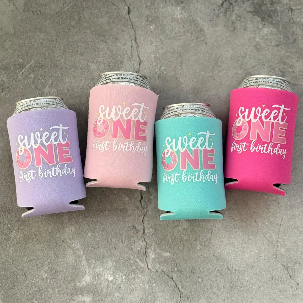 Sweet ONE First 1st Birthday Can Coolers Desserts Donuts