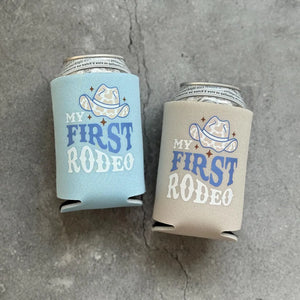 First Rodeo Boys First 1st Birthday Can Coolers Cowboy