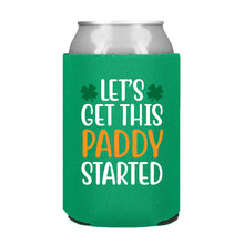 Load image into Gallery viewer, Let&#39;s Get This Paddy Started St. Patrick&#39;s Day Party Favor Can Cooler
