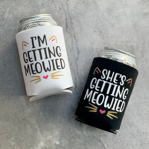 Getting Meowied Bachelorette Party Can Coolers
