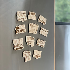 Ok But First Coffee Laser Engraved Wooden Refrigerator Magnet