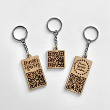 Load image into Gallery viewer, Custom QR Code Business Logo Keychain Laser Engraved
