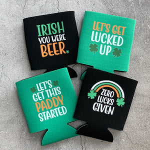 Let's Get Lucked Up St. Patrick's Day Party Favor Can Cooler