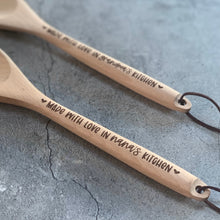 Load image into Gallery viewer, Made with Love in Grandma&#39;s Kitchen Laser Engraved Wooden Spoon Mother&#39;s Day Gift
