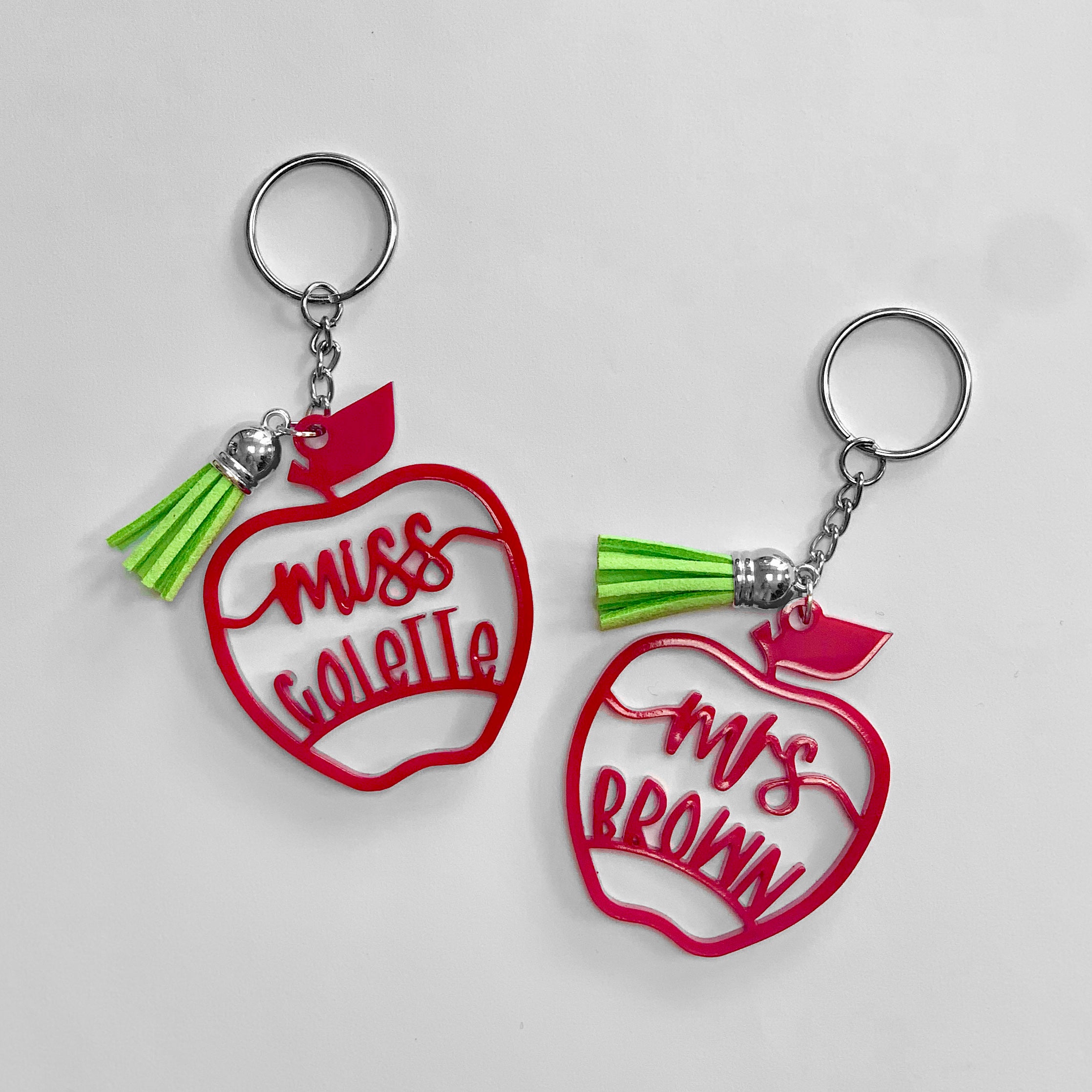 Custom Teacher Acrylic Keychains Teacher End of Year Gift – Fringe