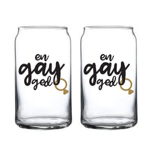 Load image into Gallery viewer, Set of EnGAYged Script Beer Can Glasses

