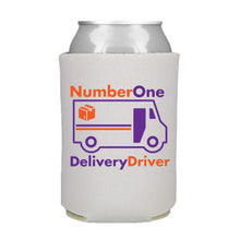 Load image into Gallery viewer, Orange &amp; Purple Number One Delivery Driver Can Cooler
