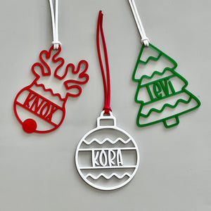 Personalized Acrylic Christmas Gift Stocking Tags Ornaments