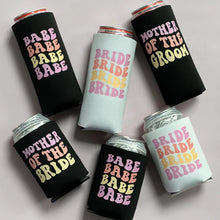 Load image into Gallery viewer, Bride and Babe Retro Bachelorette Party Can Coolers
