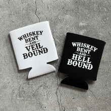 Load image into Gallery viewer, Whiskey Bent and Veil Bound Hell Bound Bachelorette Can Coolers
