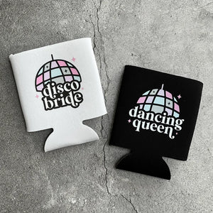 Disco Bride & Dancing Queen Disco Themed Bachelorette Party Can Coolers Groovy Stayin Alive Let’s Go Girls
