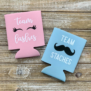 Team Lashes Gender Reveal Party Favor Can Coolers