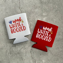 Load image into Gallery viewer, Wed White &amp; Boozed Bachelorette Party Can Coolers
