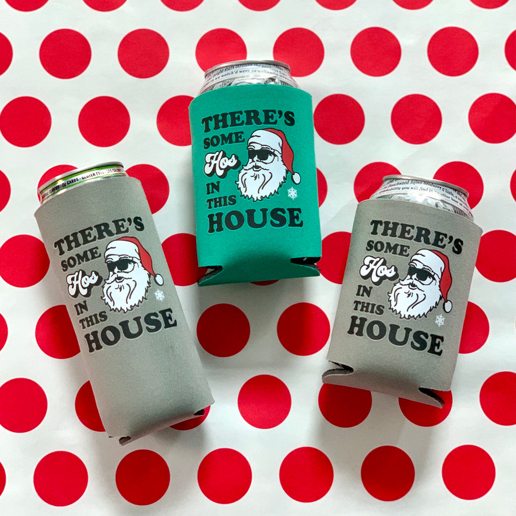 holiday cheer beer can cooler, beer koozie, stocking stuffer christmas