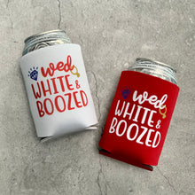 Load image into Gallery viewer, Wed White &amp; Boozed Bachelorette Party Can Coolers
